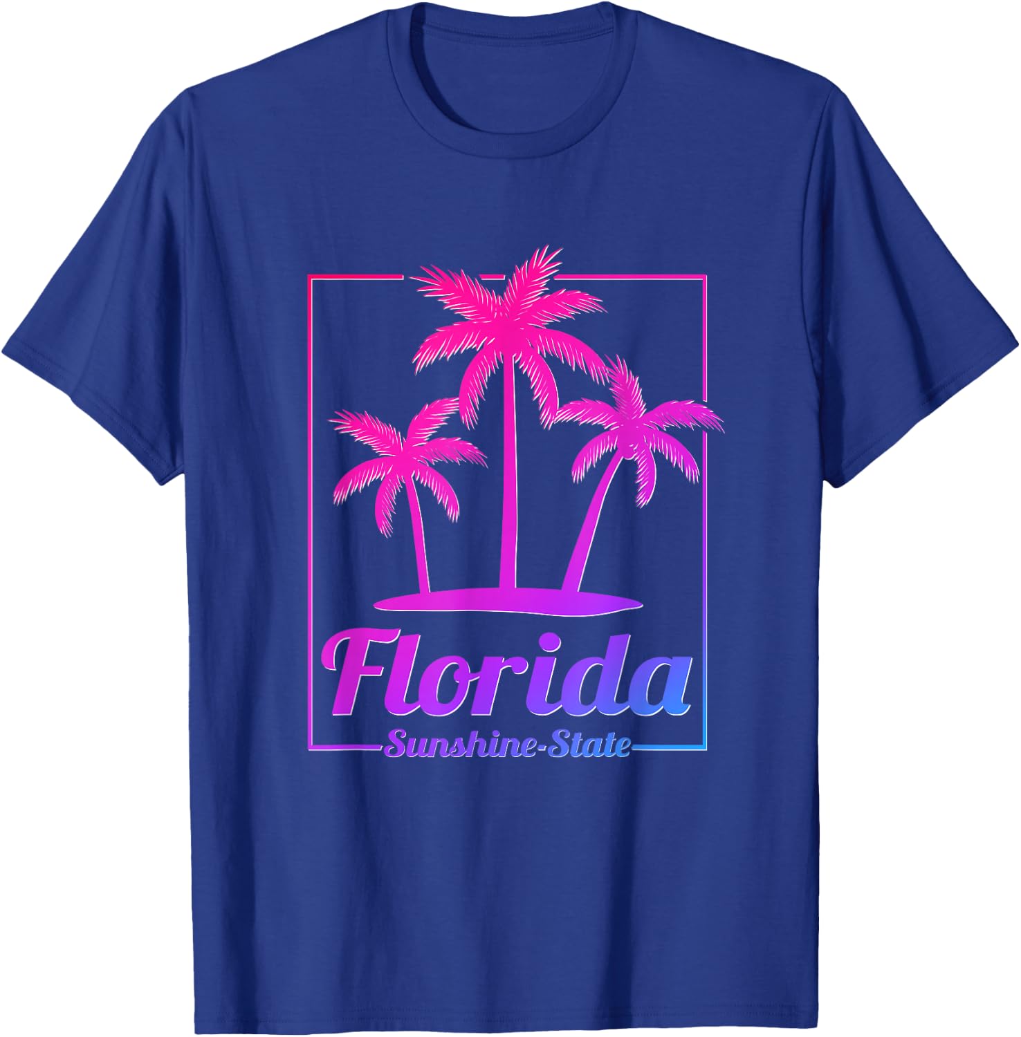 Florida Sunshine State Retro Look T-Shirt - T-Shirt | Royal