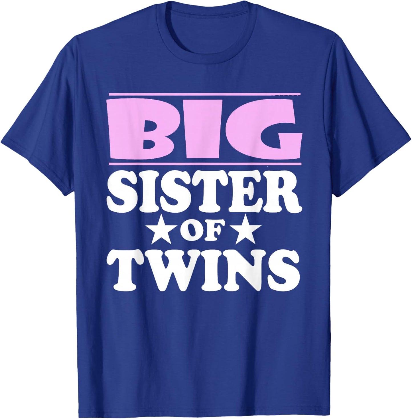 Big Sister of Twins Announcement Gift T-Shirt - T-Shirt | Royal