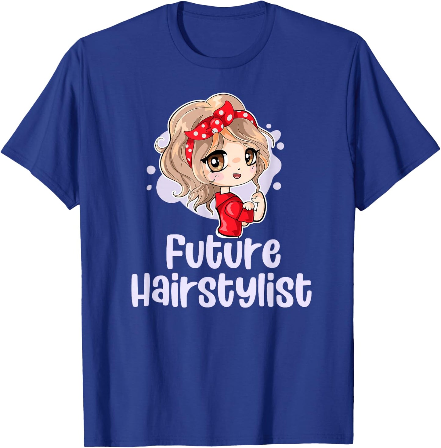 Future Hairstylist Cute Bandana Girl Daughter Hairdresser T-Shirt - T-Shirt | Royal