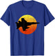 F-18 Hornet Silhouette Sunset Flying F18 T-Shirt - T-Shirt | Royal