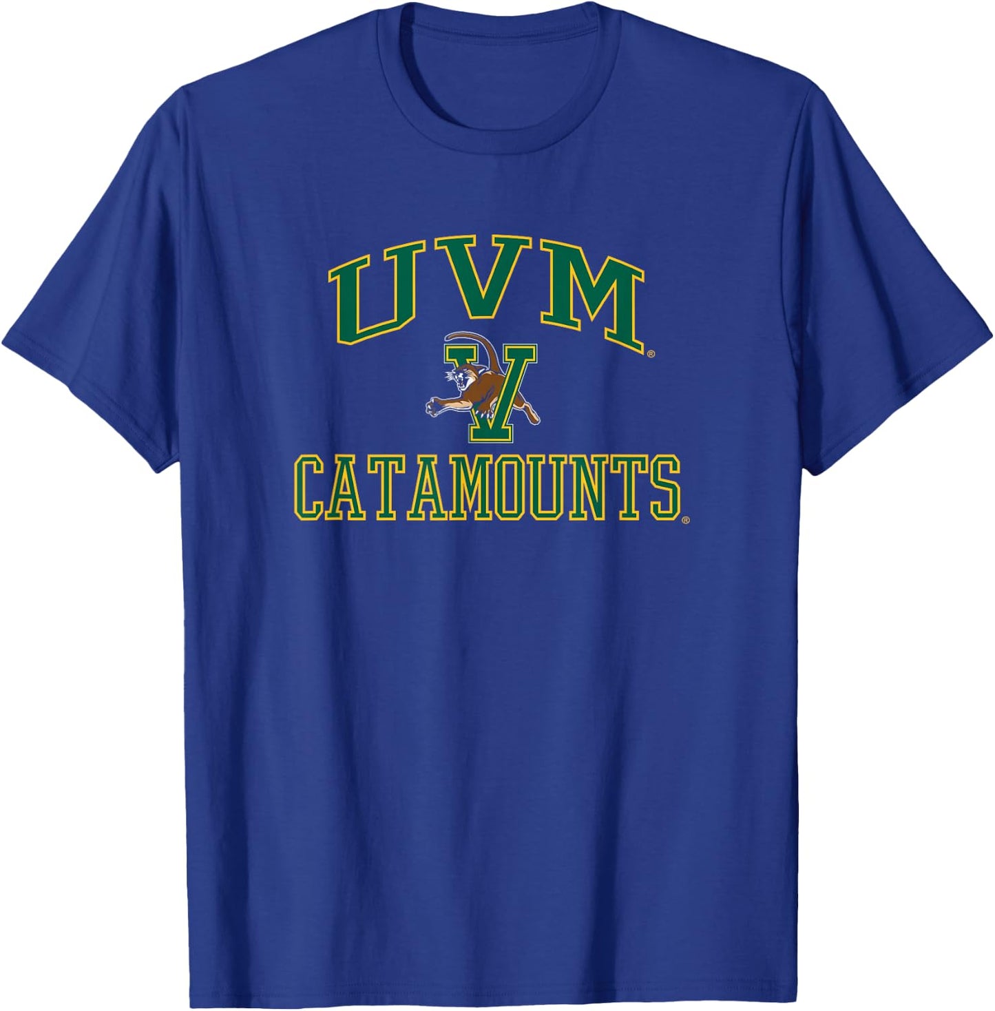 Vermont Catamounts Basketball Screen Black T-Shirt - T-Shirt | Royal