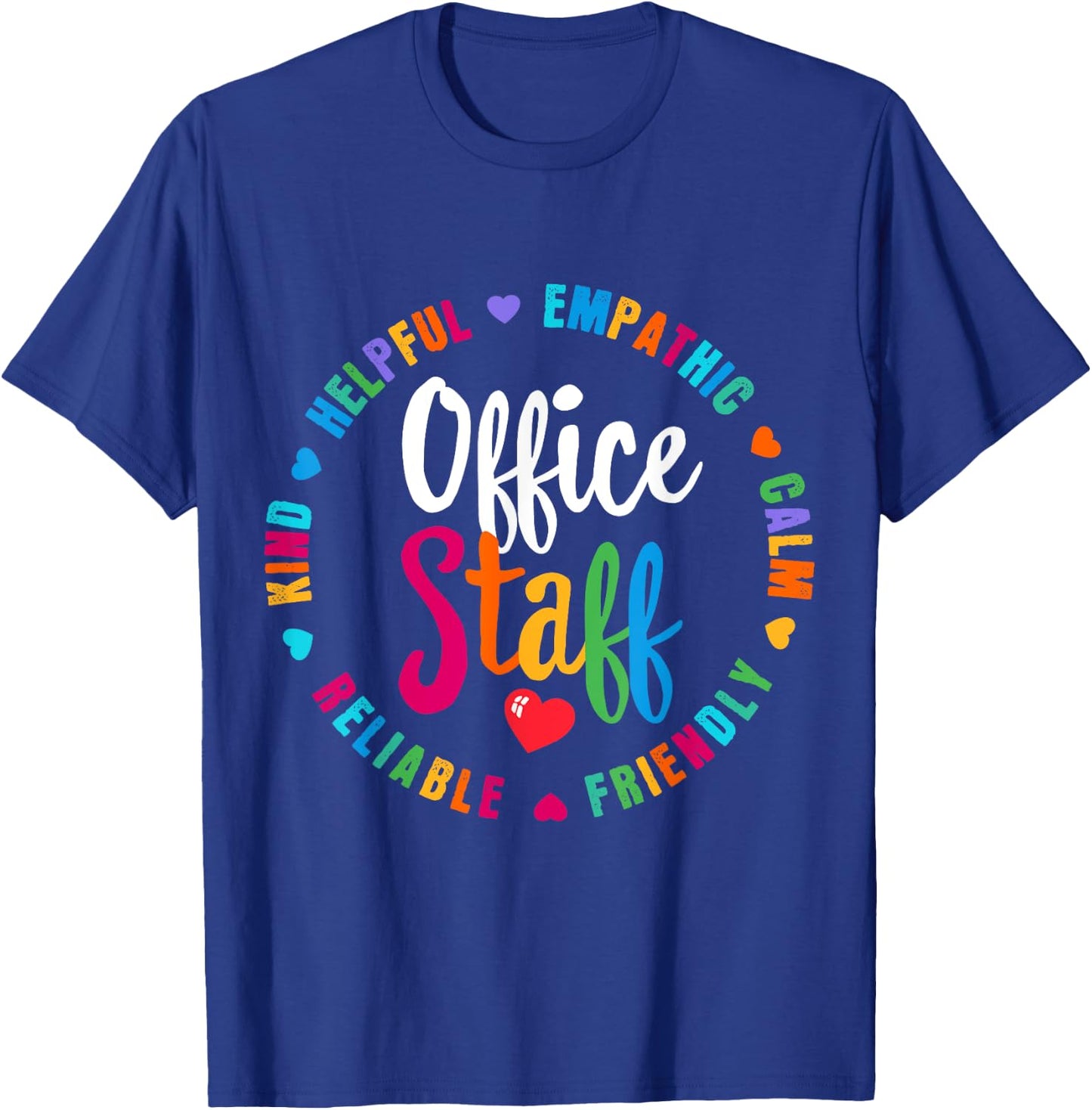 Cute School Secretary Admin Appreciation Front Office Staff T-Shirt - T-Shirt | Royal