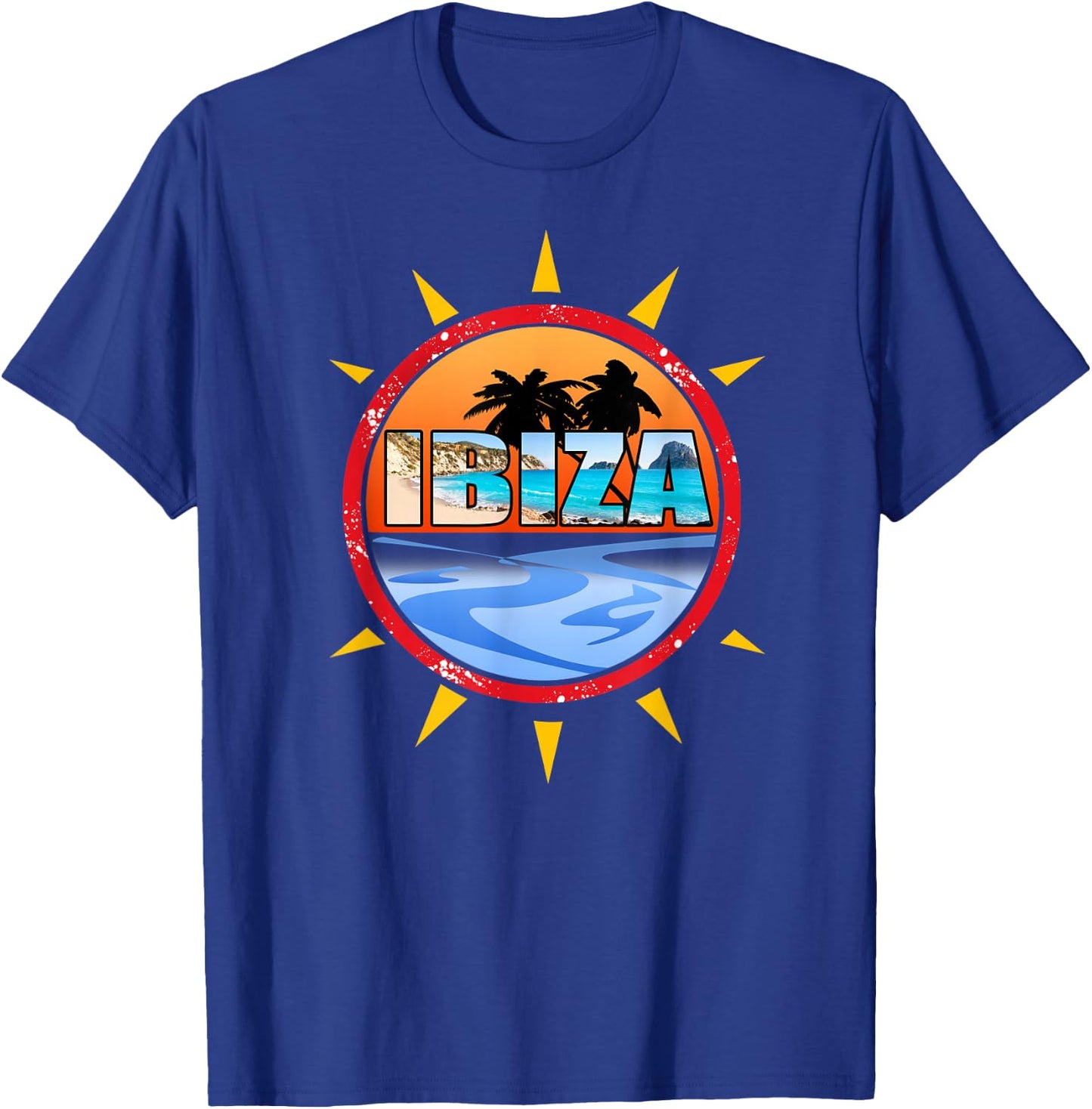 Ibiza Espana Beach Palm Tree Party Destination Gift T-Shirt - T-Shirt | Royal