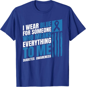 Diabetes Awareness Month Messy Bun Mother T1 T2 T-Shirt - T-Shirt | Royal