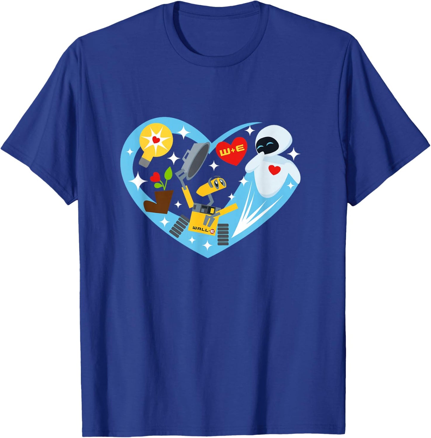 Disney and Pixar’s Wall-E and EVE Heart Valentine’s Day T-Shirt - T-Shirt | Royal
