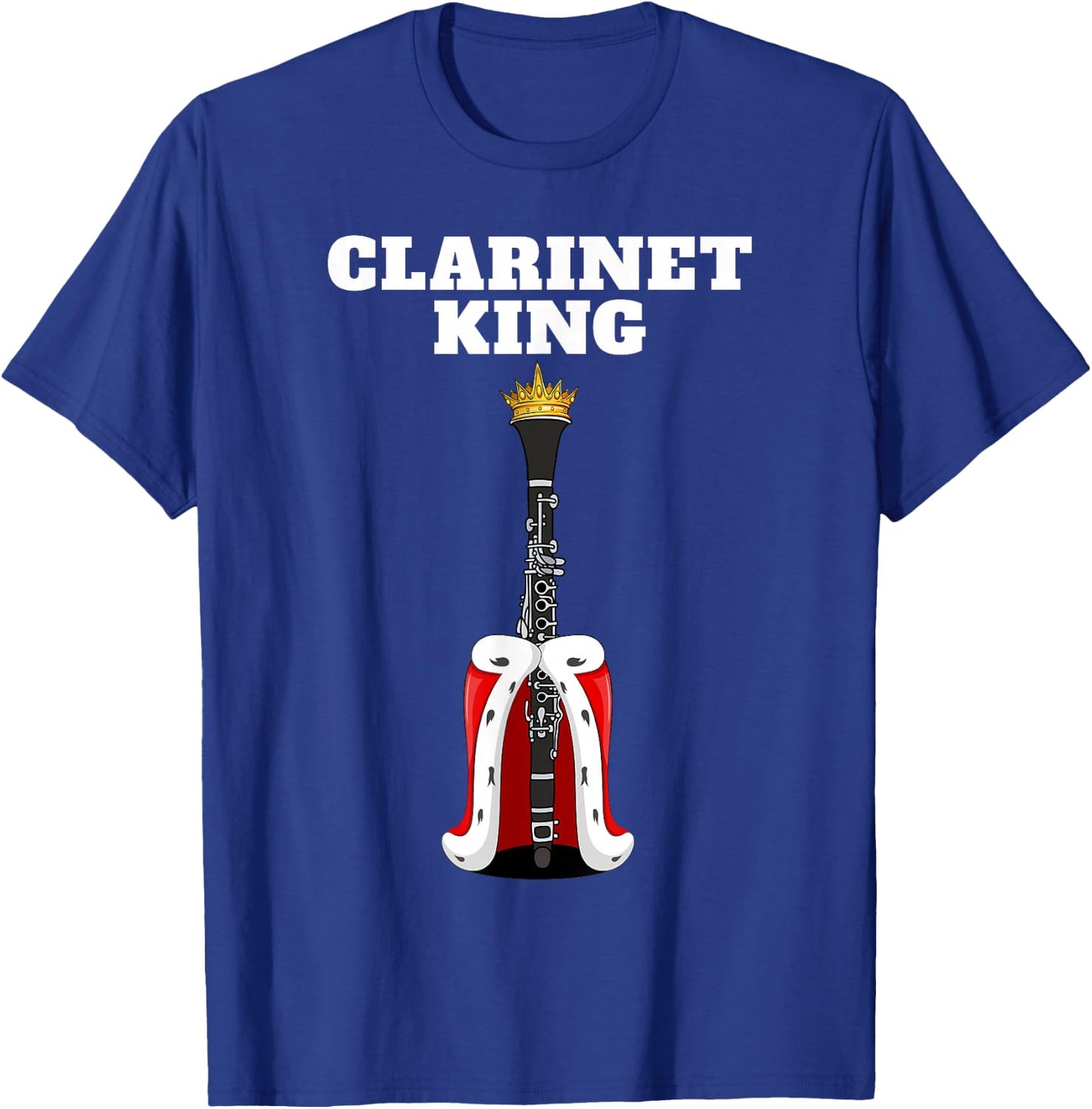 Clarinet Shirts for Boys | Black Clarinet King T-Shirt - T-Shirt | Royal