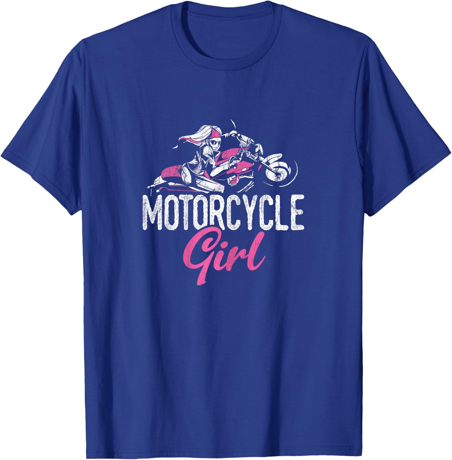 Motorcycle Girl Bike Motor Motorcycle T-Shirt - T-Shirt | Royal