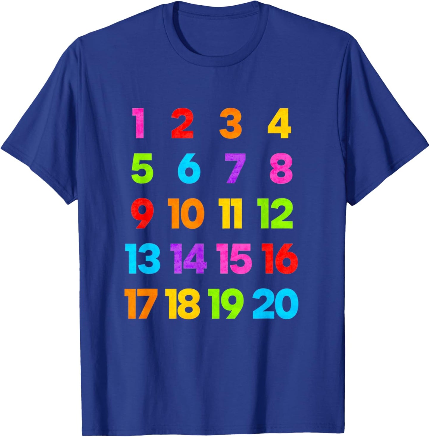 Counting 1-10 Learn to Count Number School Kids Teacher T-Shirt - T-Shirt | Royal