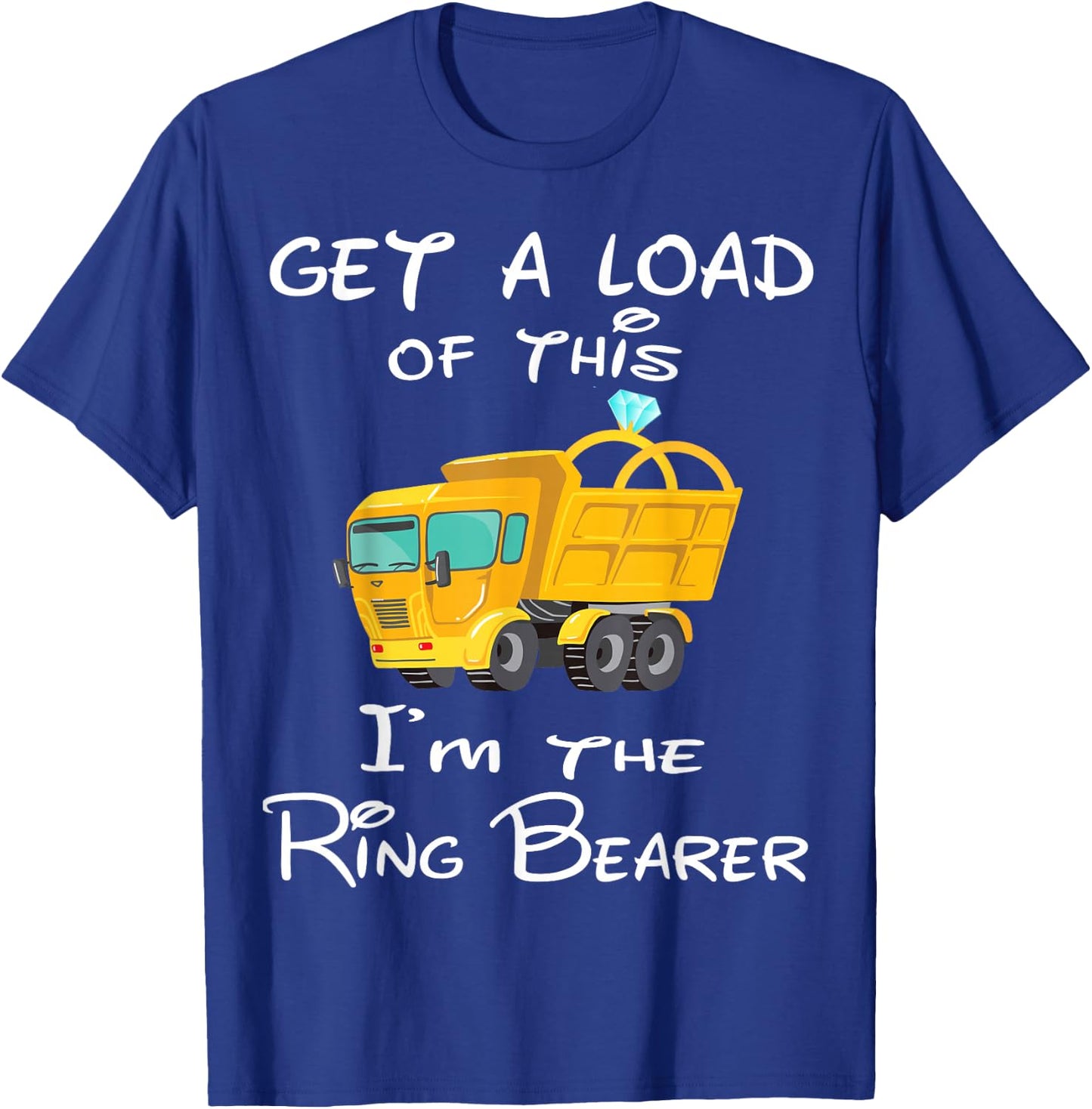 Wedding Party I'm the Ring Bearer Truck Gifts Kids T-Shirt - T-Shirt | Royal