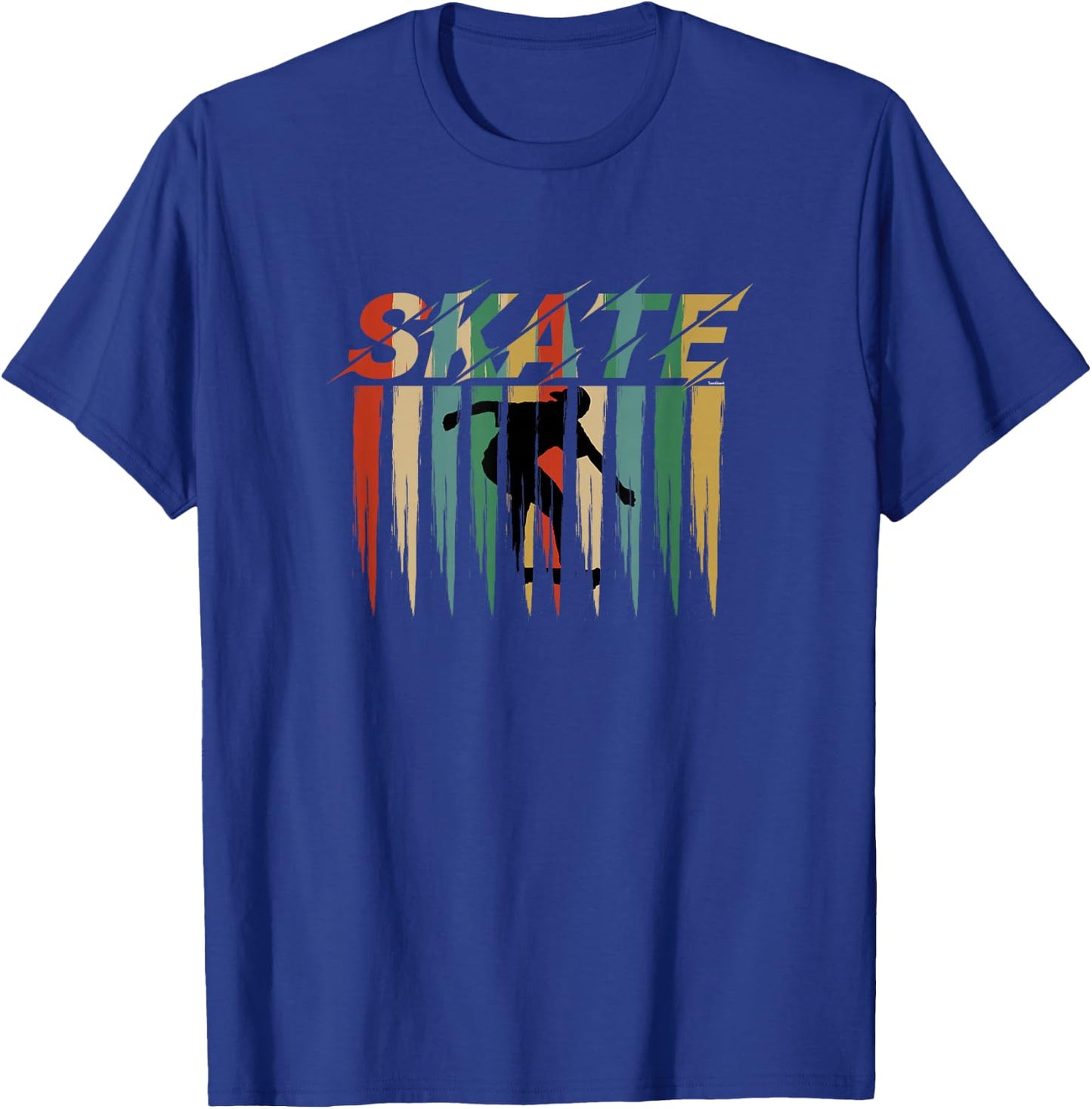 Cool Retro Skateboarder Skateboard Skating T-Shirt - T-Shirt | Royal