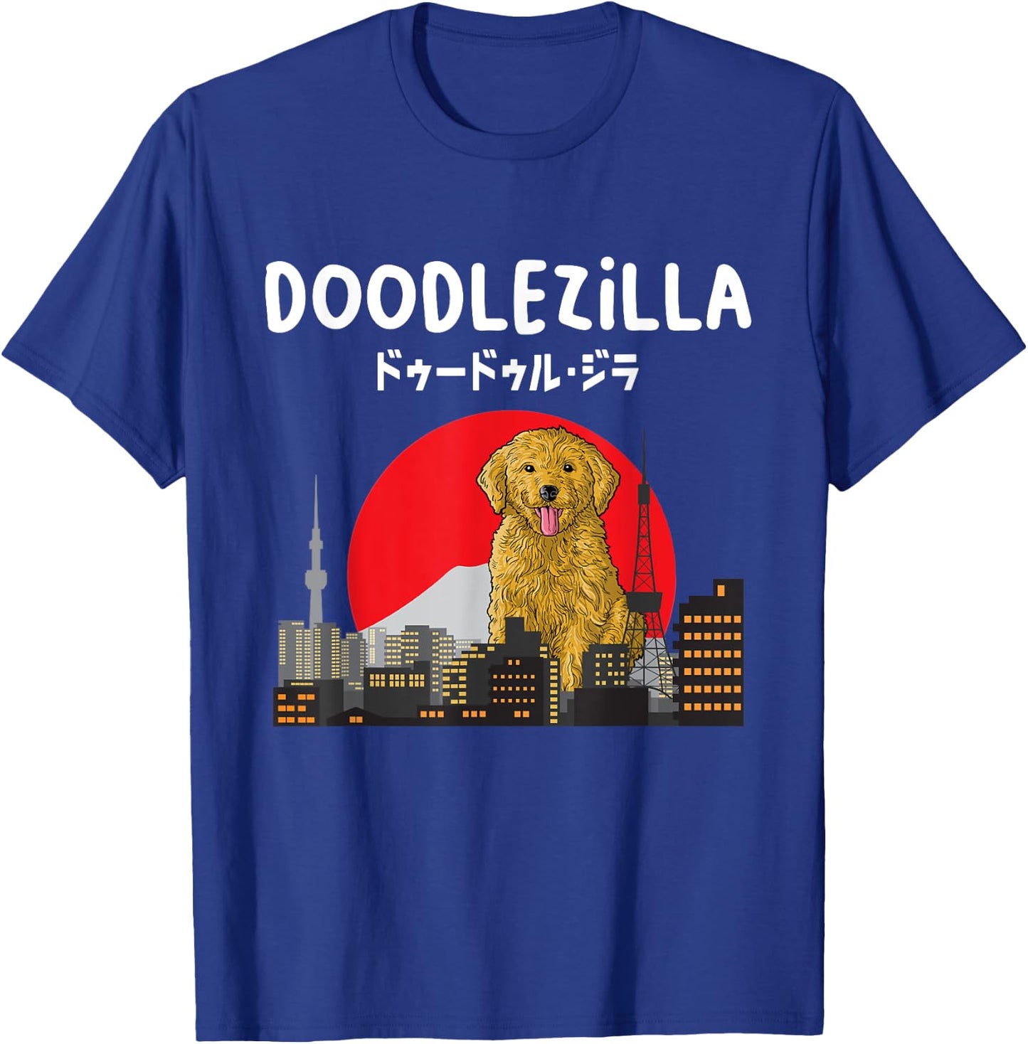 Doodlezilla - Funny Dog Goldendoodle Labradoodle Men Women Girls Kids T-Shirt - T-Shirt | Royal