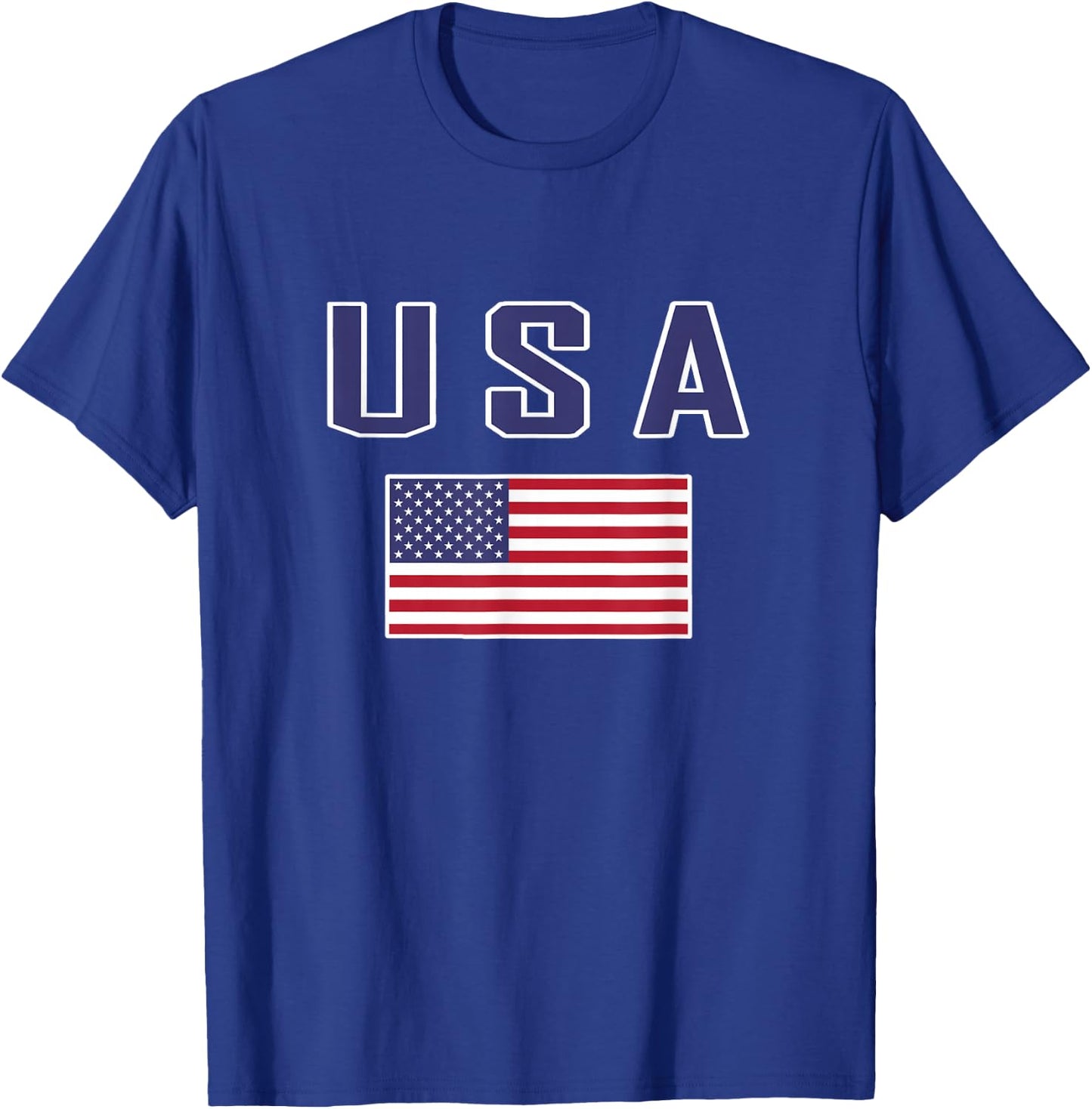 American Flag Cool Patriotic USA Flags Men Women T-Shirt - T-Shirt | Royal