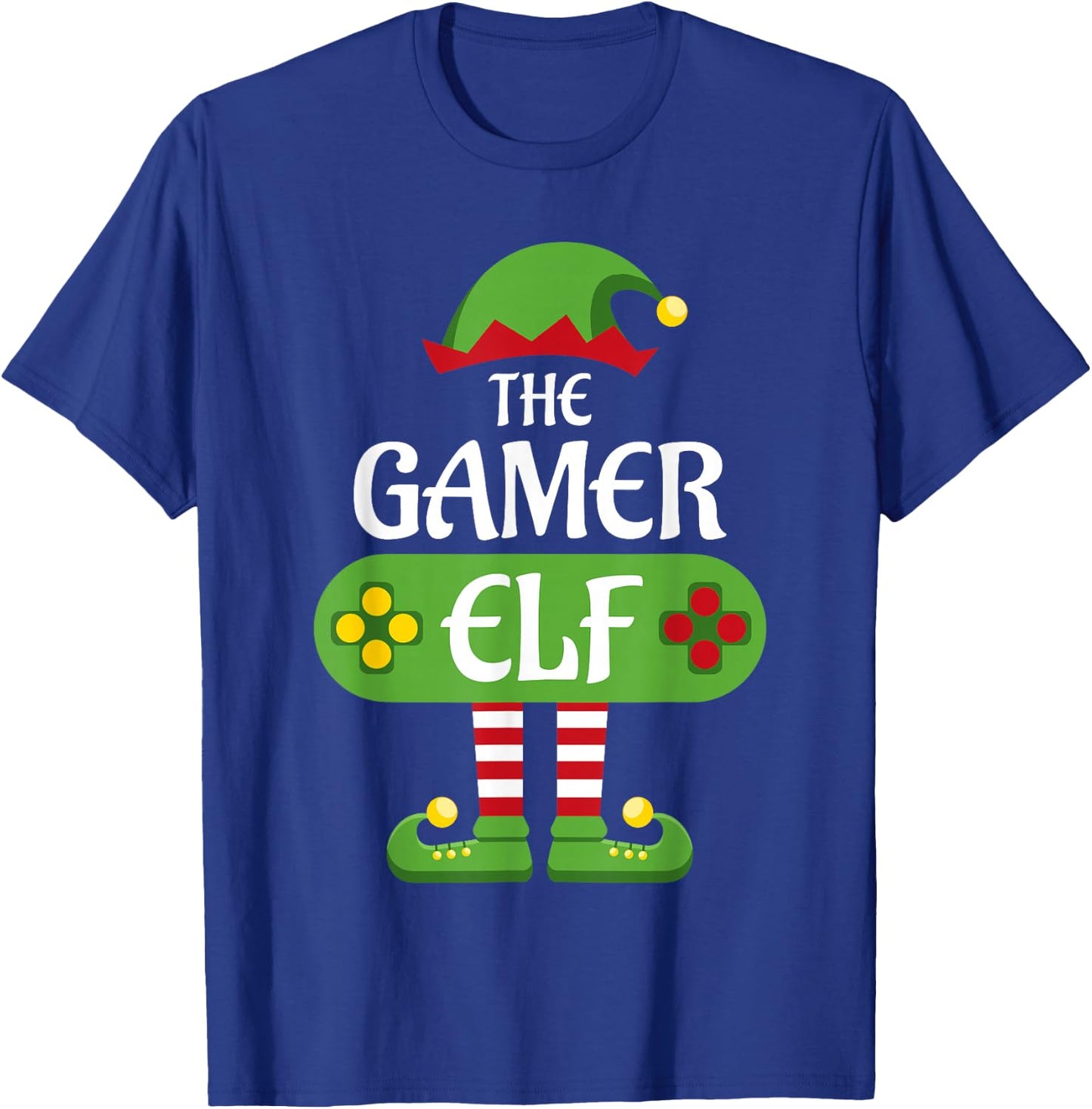 Gamer Elf Christmas Matching Group Family T-Shirt - T-Shirt | Royal