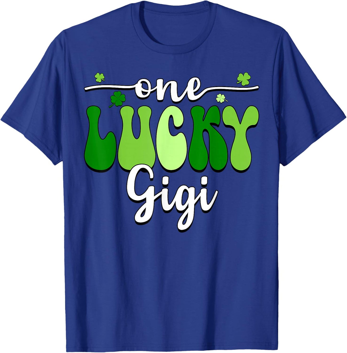One Lucky Gigi Groovy Retro Gigi St Patrick's Day T-Shirt - T-Shirt | Royal