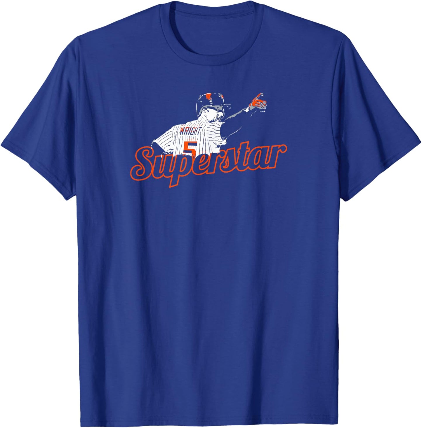 BreakingT David Wright Superstar - Men's Baseball - Blue - Small T-Shirt - T-Shirt | Royal