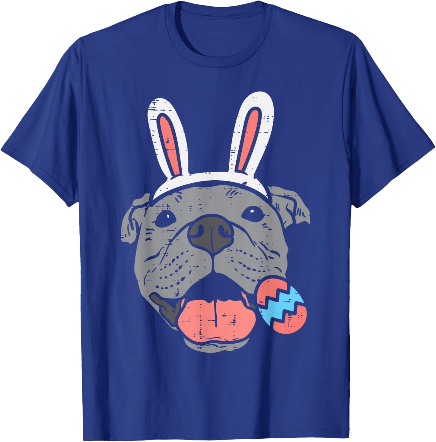 Easter Pitbull Bunny Face Pittie Dog Lover Men Women Kids T-Shirt - T-Shirt | Royal