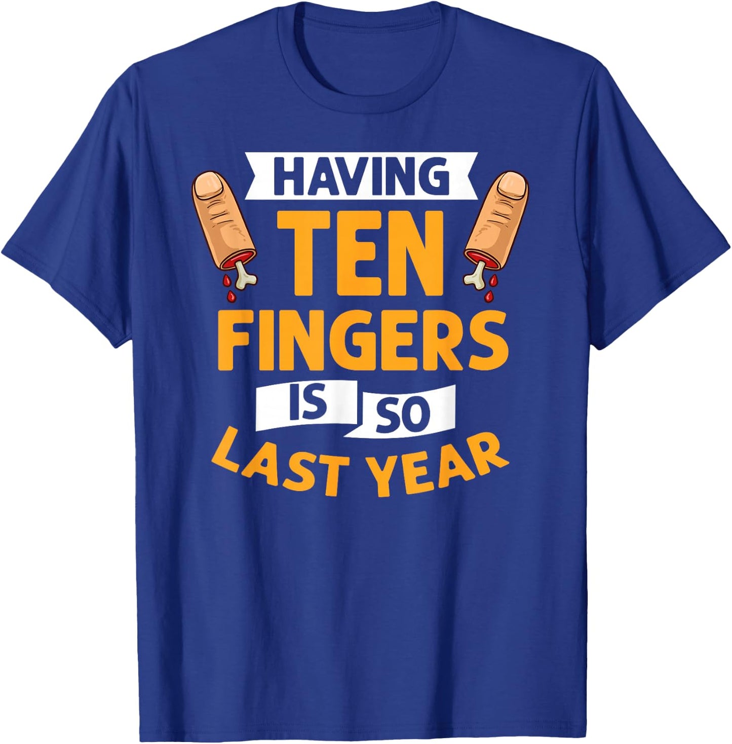 Missing Finger Prosthetic Amputation Recovery T-Shirt - T-Shirt | Royal