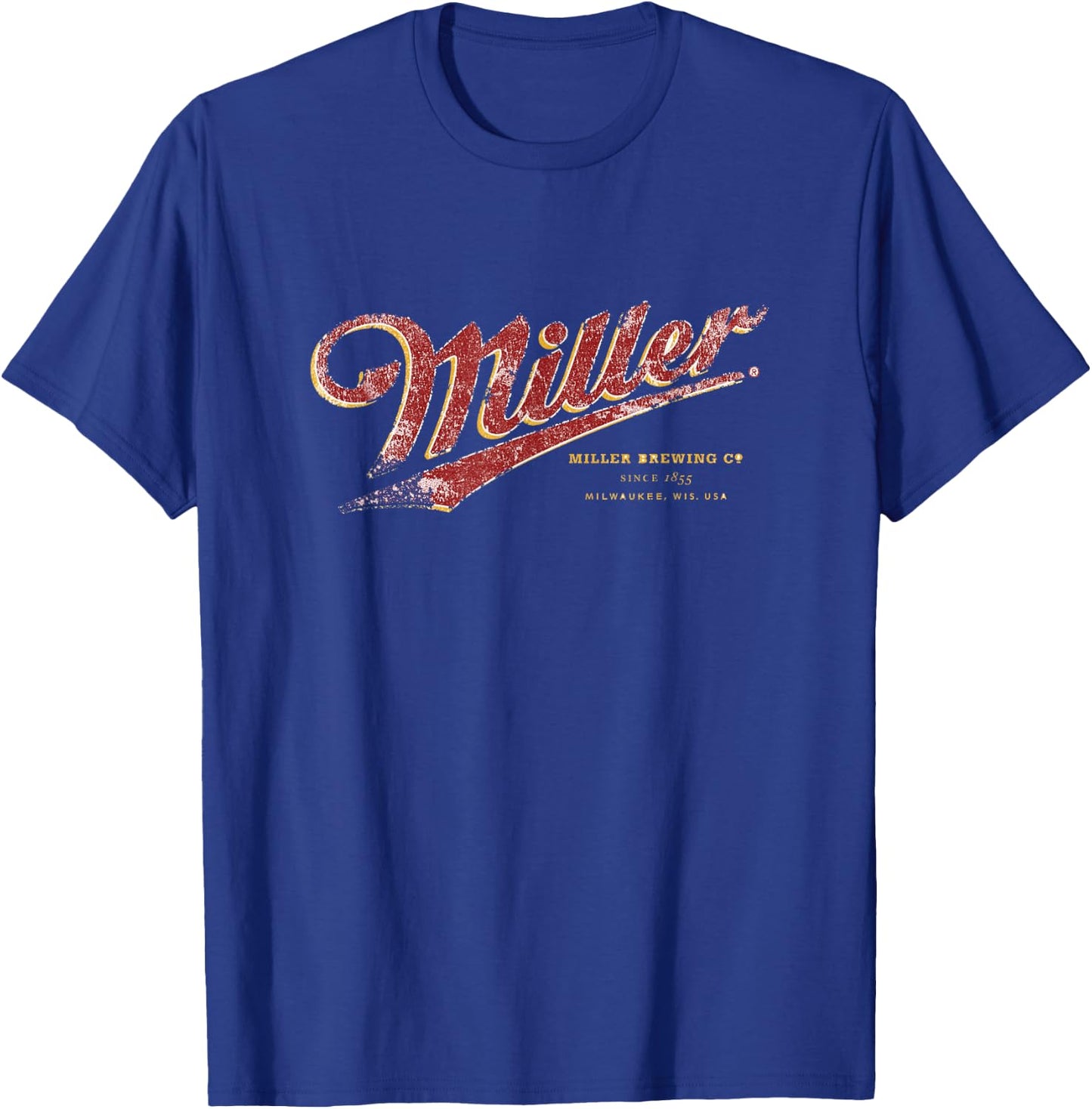 Miller Pennant Distressed T-Shirt - T-Shirt | Royal