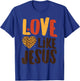 Love Like Jesus Leopard Heart God Christian Girls Women T-Shirt - T-Shirt | Royal