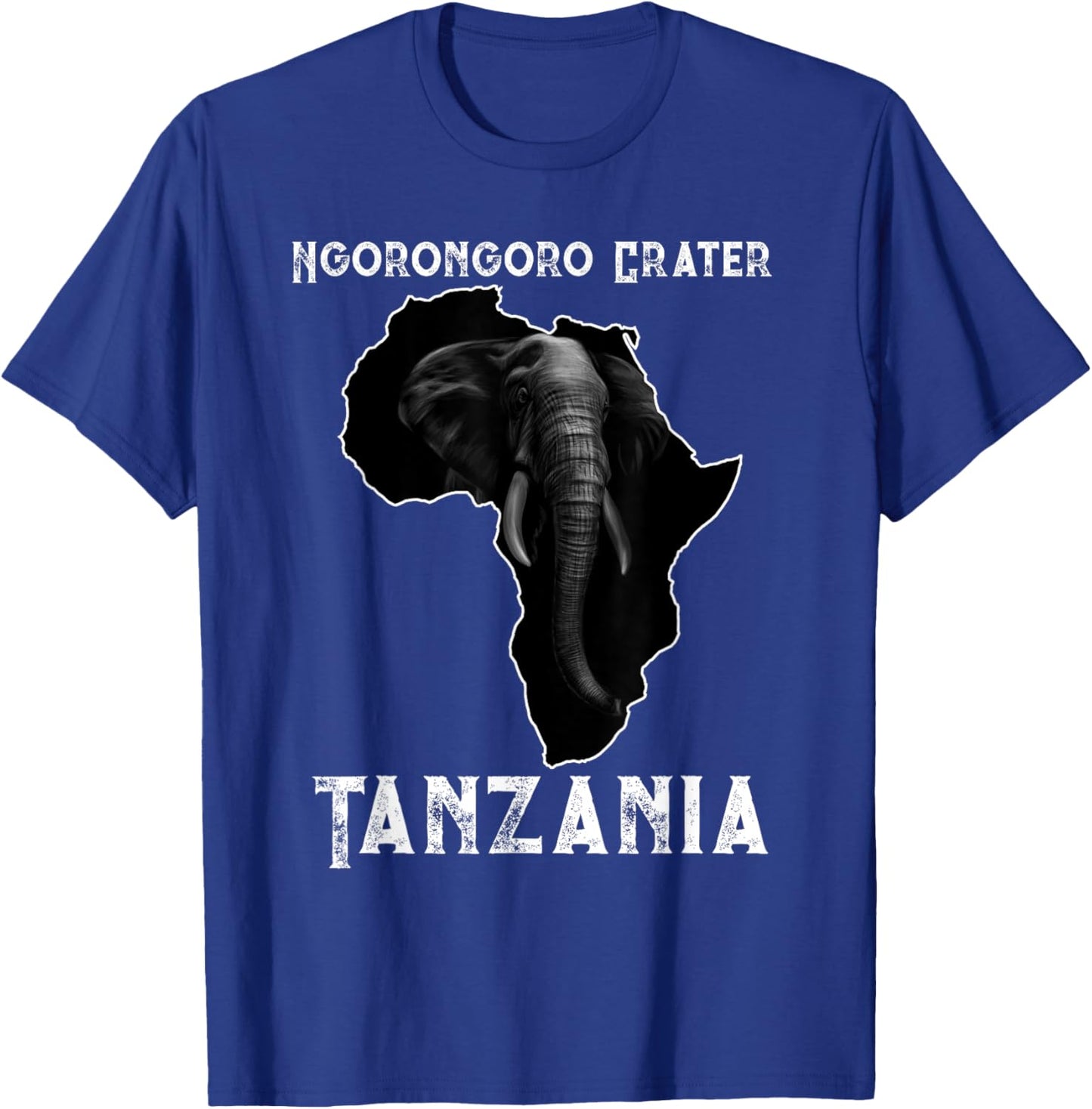 Vintage Sunset Elephant Safari Ngorongoro Crater Tanzania T-Shirt - T-Shirt | Royal