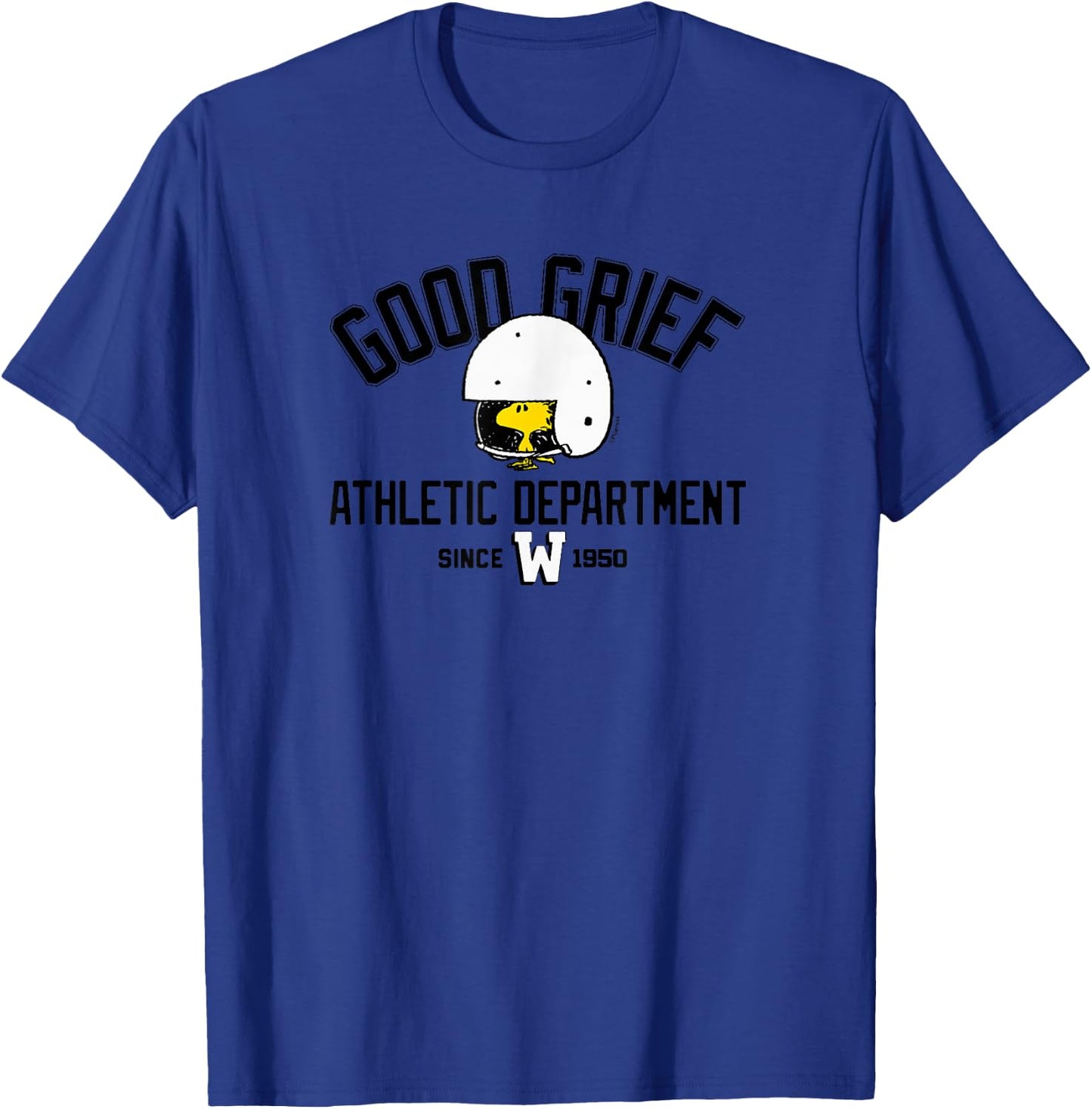 Peanuts - Woodstock Good Grief Athletic Department 1950 T-Shirt - T-Shirt | Royal