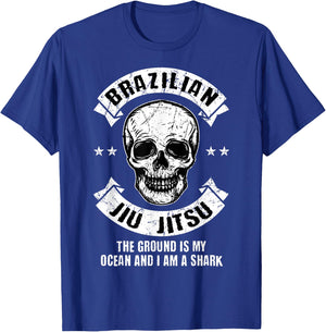 Brazilian Jiu Jitsu The Ground Is My Ocean And I Am A Shark T-Shirt - T-Shirt | Royal