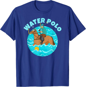 Water Polo Player on Horse Funny Water Polo T-Shirt - T-Shirt | Royal