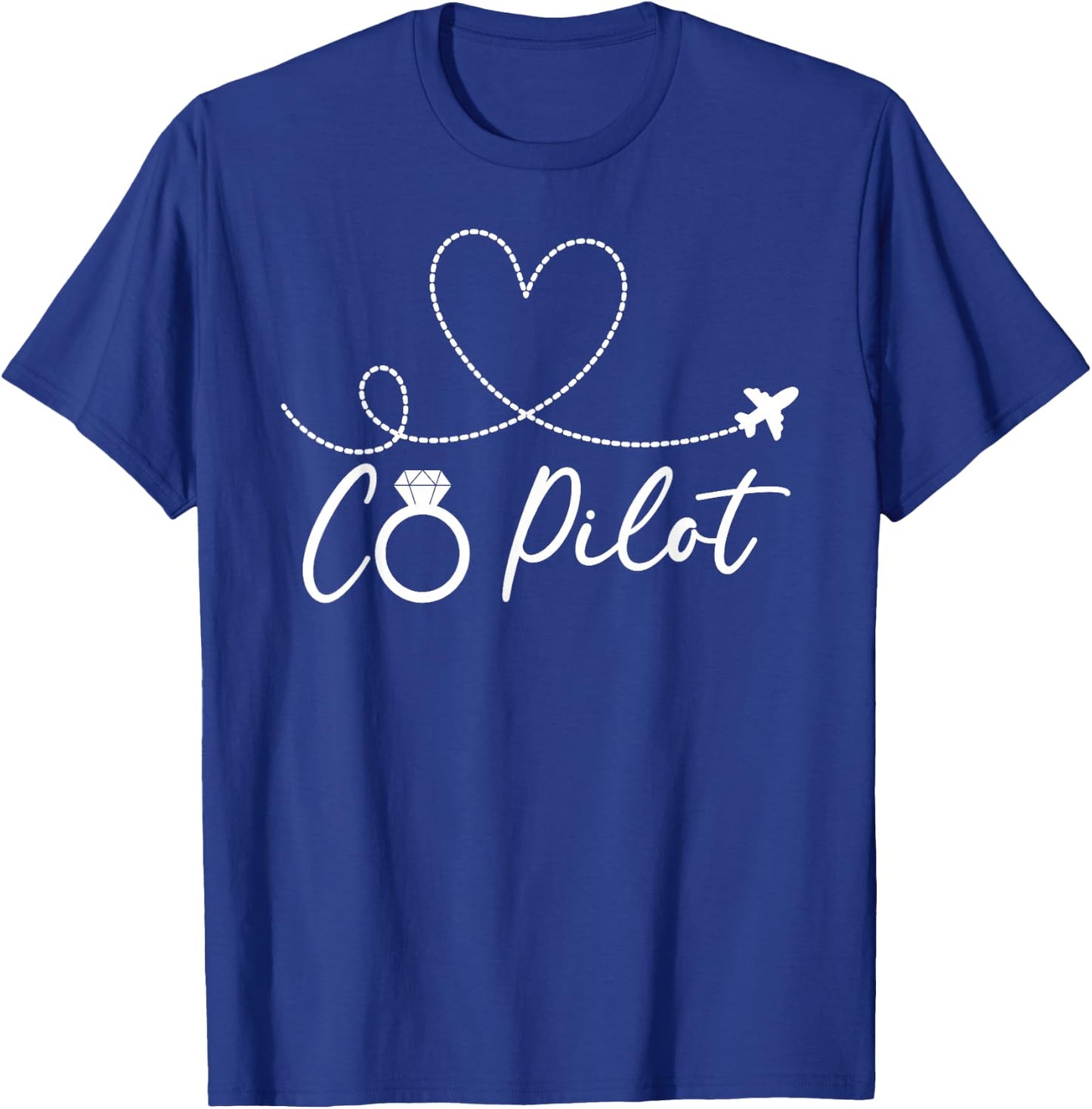 Co Pilot Wife of A Pilot Proud Airplane Pilot Wife T-Shirt - T-Shirt | Royal