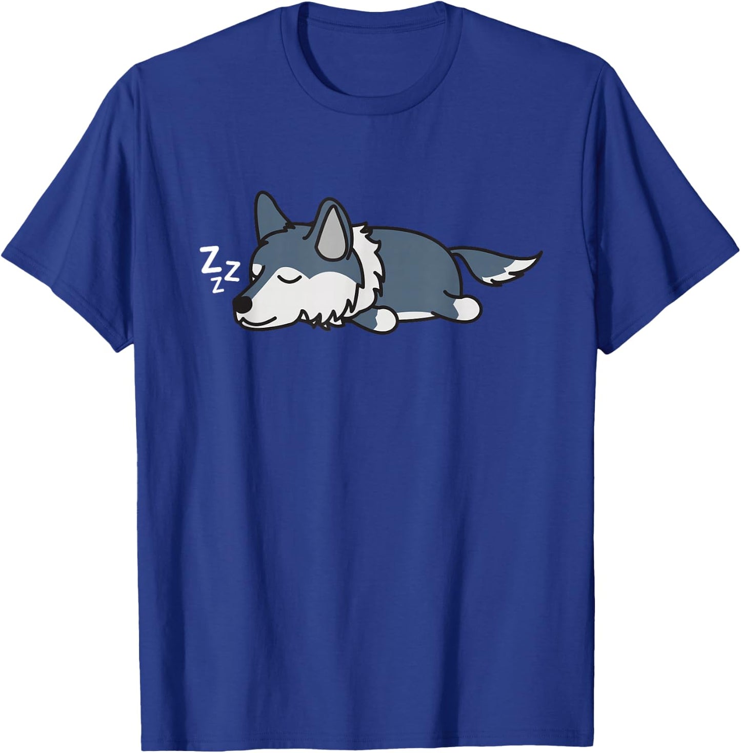 Cool Grey Wolf Tired Sleeping Wildlife Animal Lovers T-Shirt - T-Shirt | Royal
