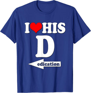 I Love His Dedication Funny Valentine's Day Couple Matching T-Shirt - T-Shirt | Royal