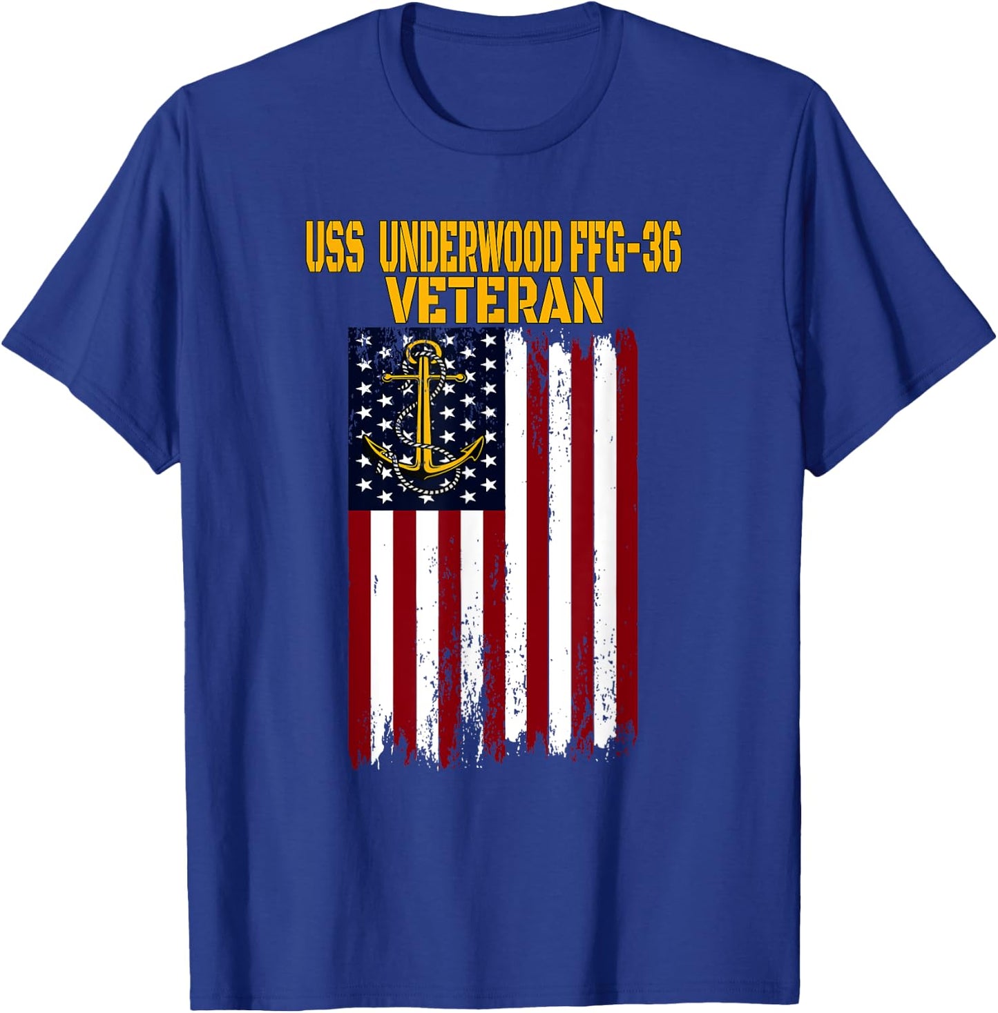 USS Underwood FFG-36 Frigate Veterans Day Father's Day T-Shirt - T-Shirt | Royal