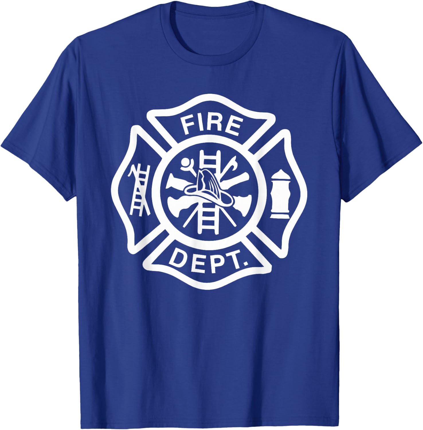 Fire Department Logo Uniform Fireman Symbol Firefighter Gear T-Shirt - T-Shirt | Royal