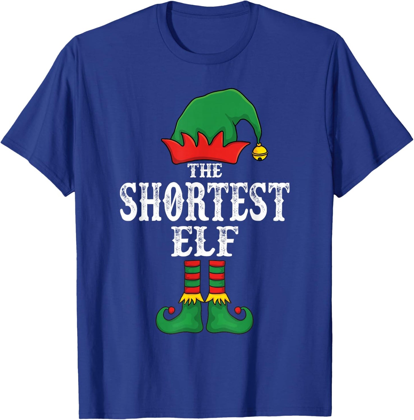 The Shortest Elf Christmas Pajama Idea Family Matching Funny T-Shirt - T-Shirt | Royal