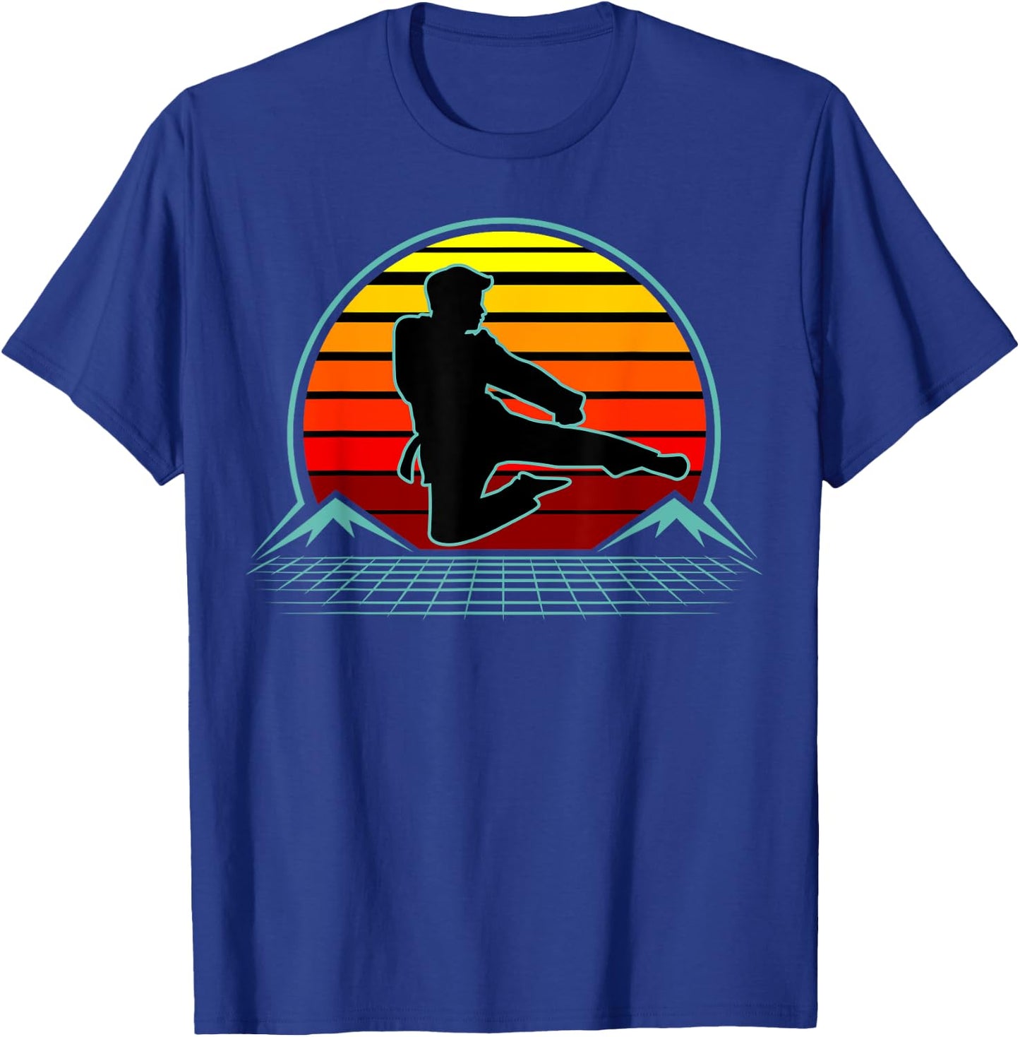Taekwondo Tae Kwon Do Martial Art Student Teacher Silhouette Men Women Kids T-Shirt - T-Shirt | Royal