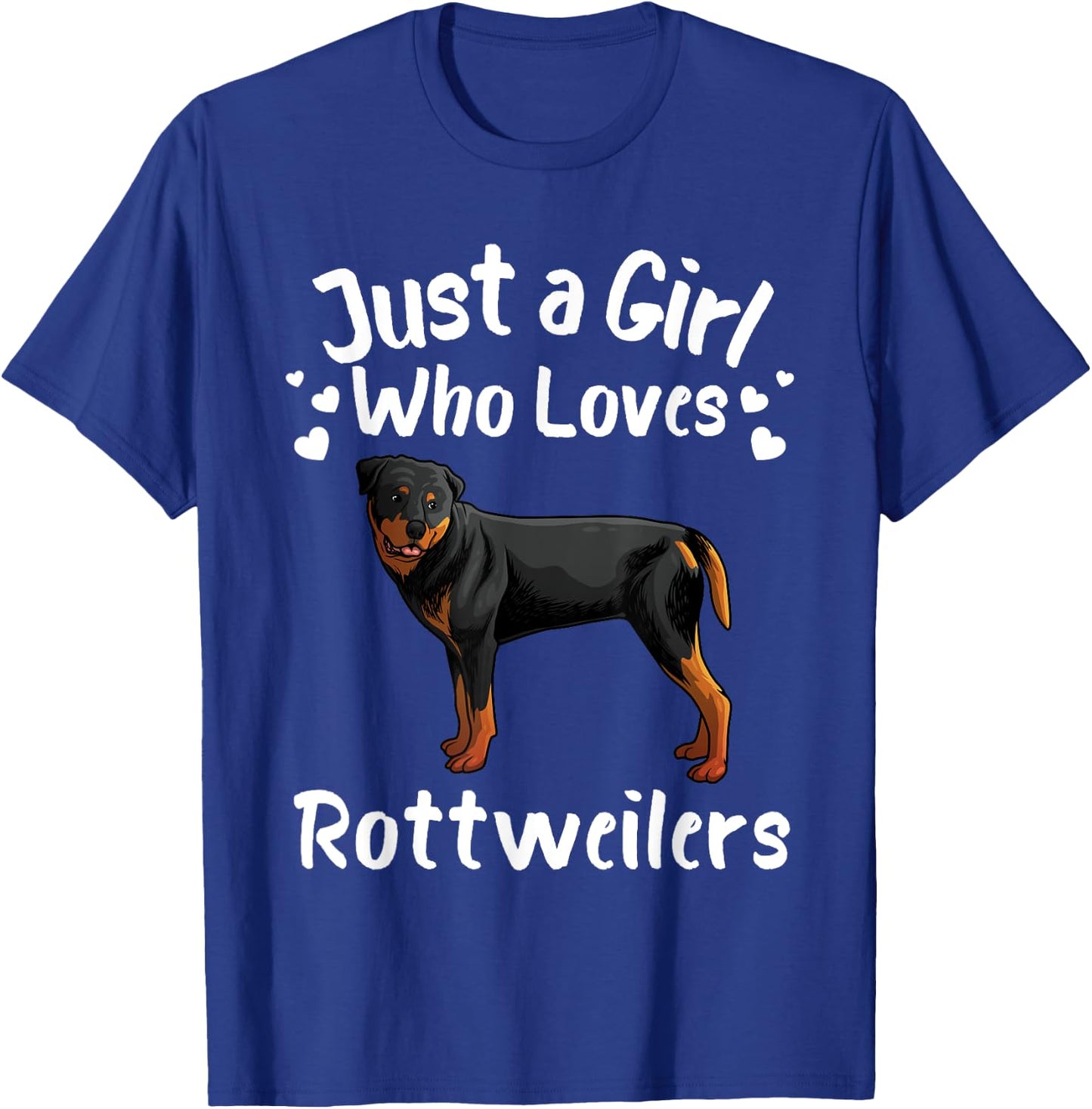 Funny Rottweiler Designs For Girls Women Kids Rott Pet Lover T-Shirt - T-Shirt | Royal