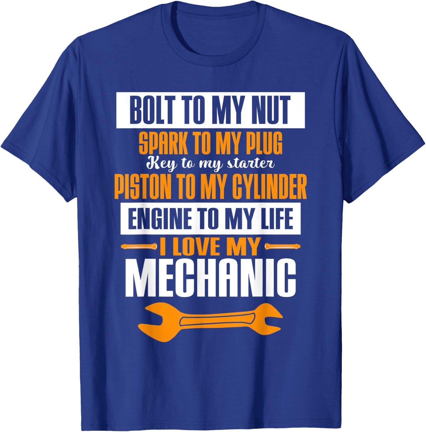 Car Mechanic Auto Repair Garage Work Puns Bolt To My Nut T-Shirt - T-Shirt | Royal