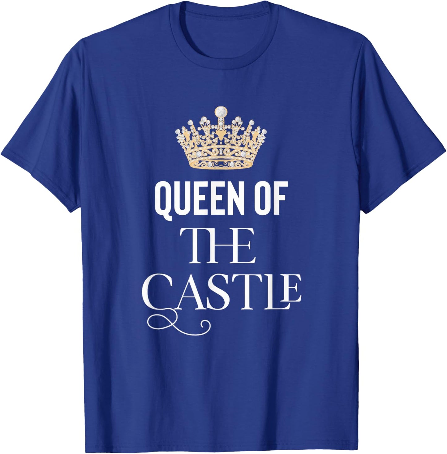 Queen of the Castle Women's Castle Black Small Short Sleeve Classic Fit Pull On Lightweight T-Shirt - T-Shirt | Royal
