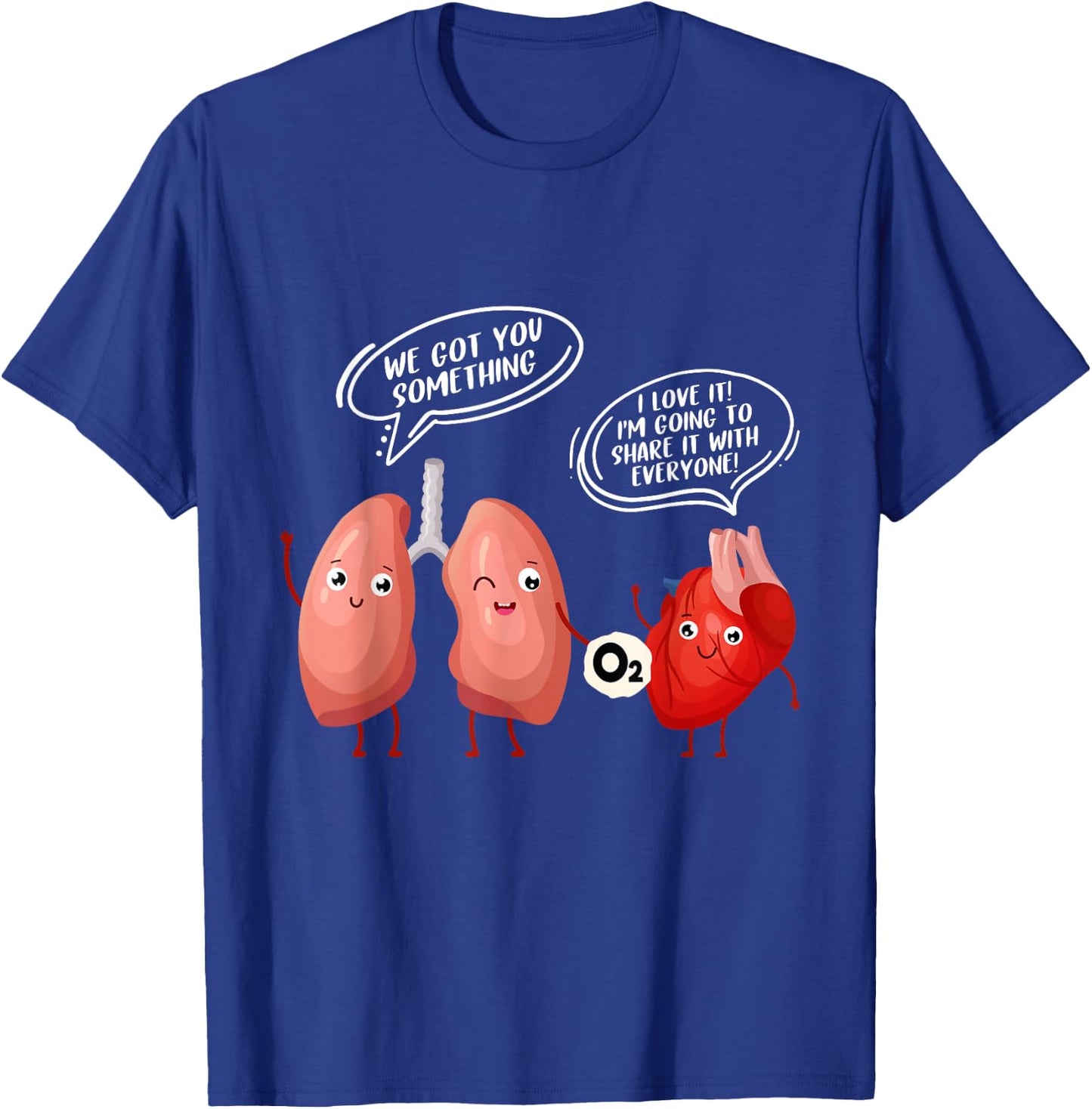 Oxygen For The Heart Lungs Doctor T-Shirt - T-Shirt | Royal