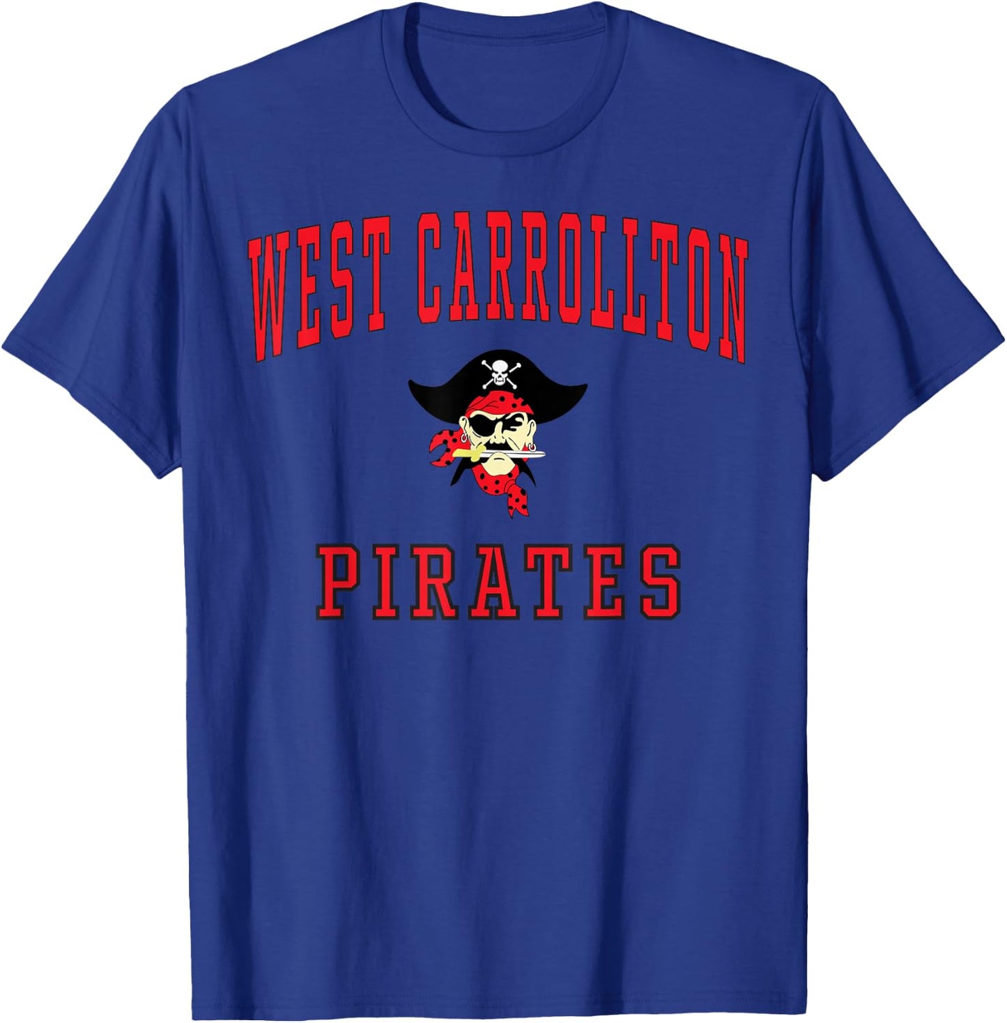 West Carrollton High School Pirates C1 T-Shirt - T-Shirt | Royal