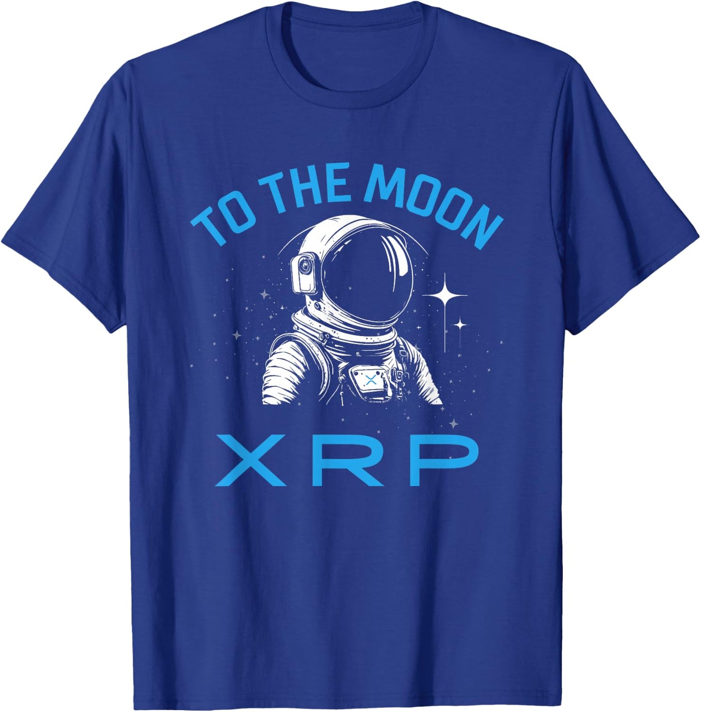 XRP to the Moon Crypto Merchandise Astronaut T-Shirt - T-Shirt | Royal