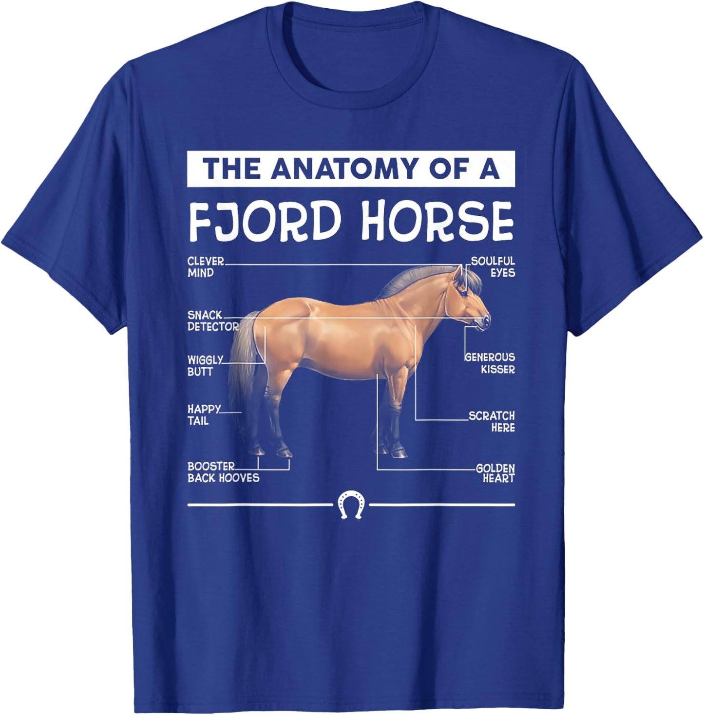 The Anatomy Of A Fjord Horse T-Shirt - T-Shirt | Royal