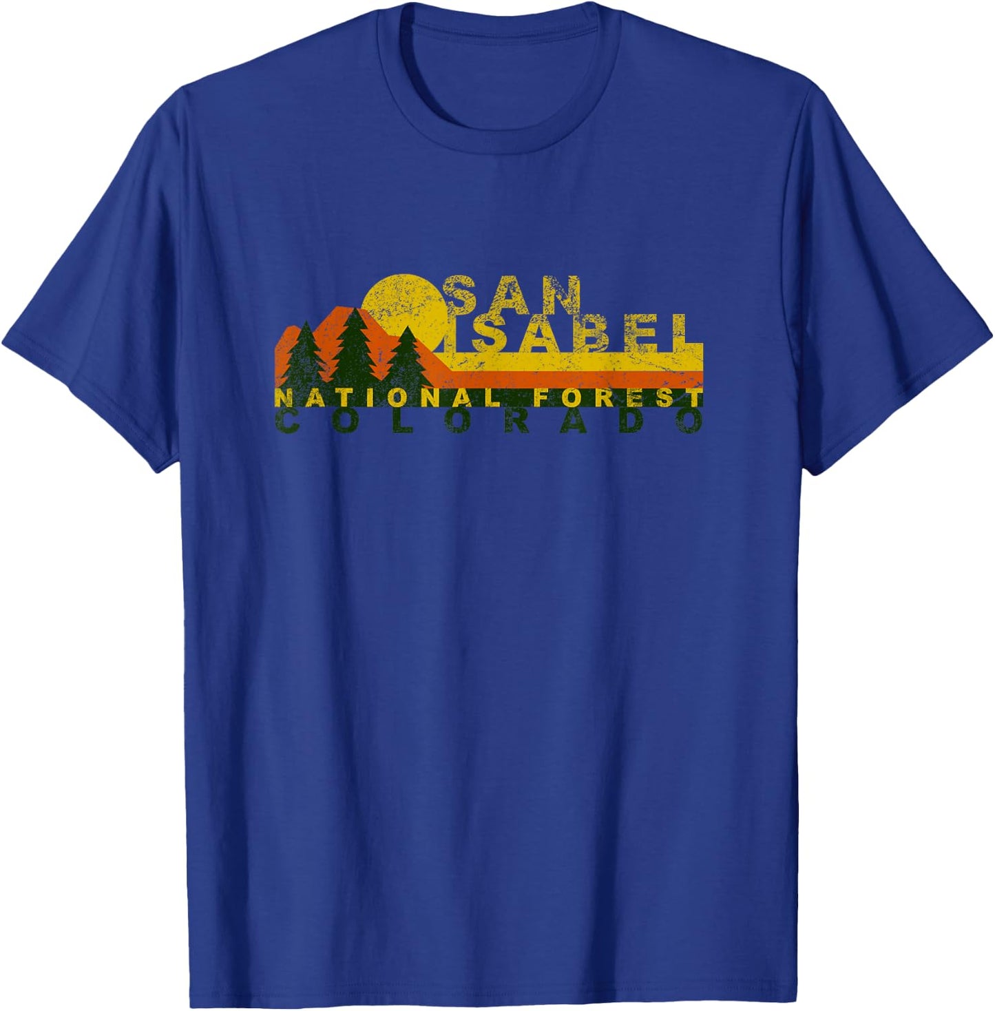 San Isabel National Forest Vintage Retro T-Shirt - T-Shirt | Royal