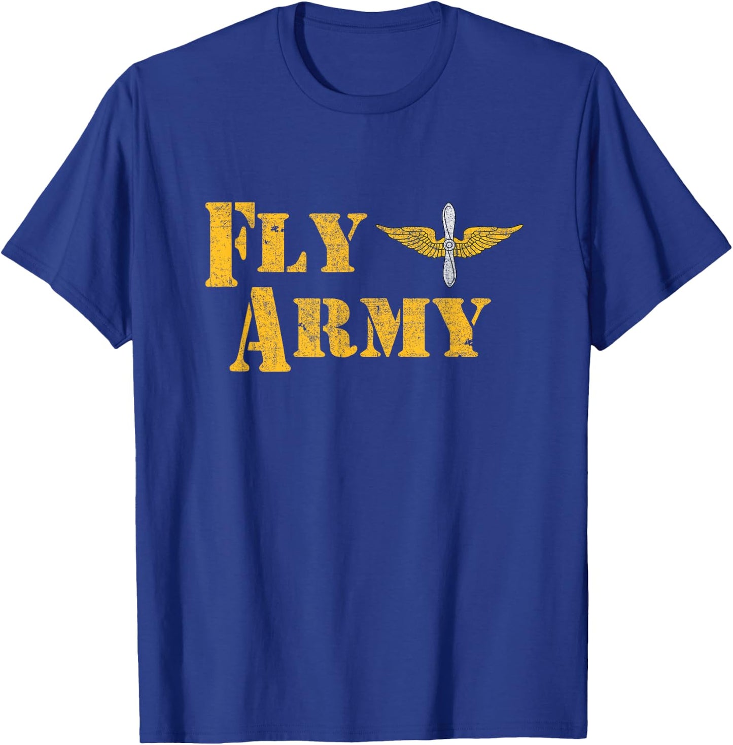 Vintage Fly Army Military Pilot Army Aviation Branch T-Shirt - T-Shirt | Royal