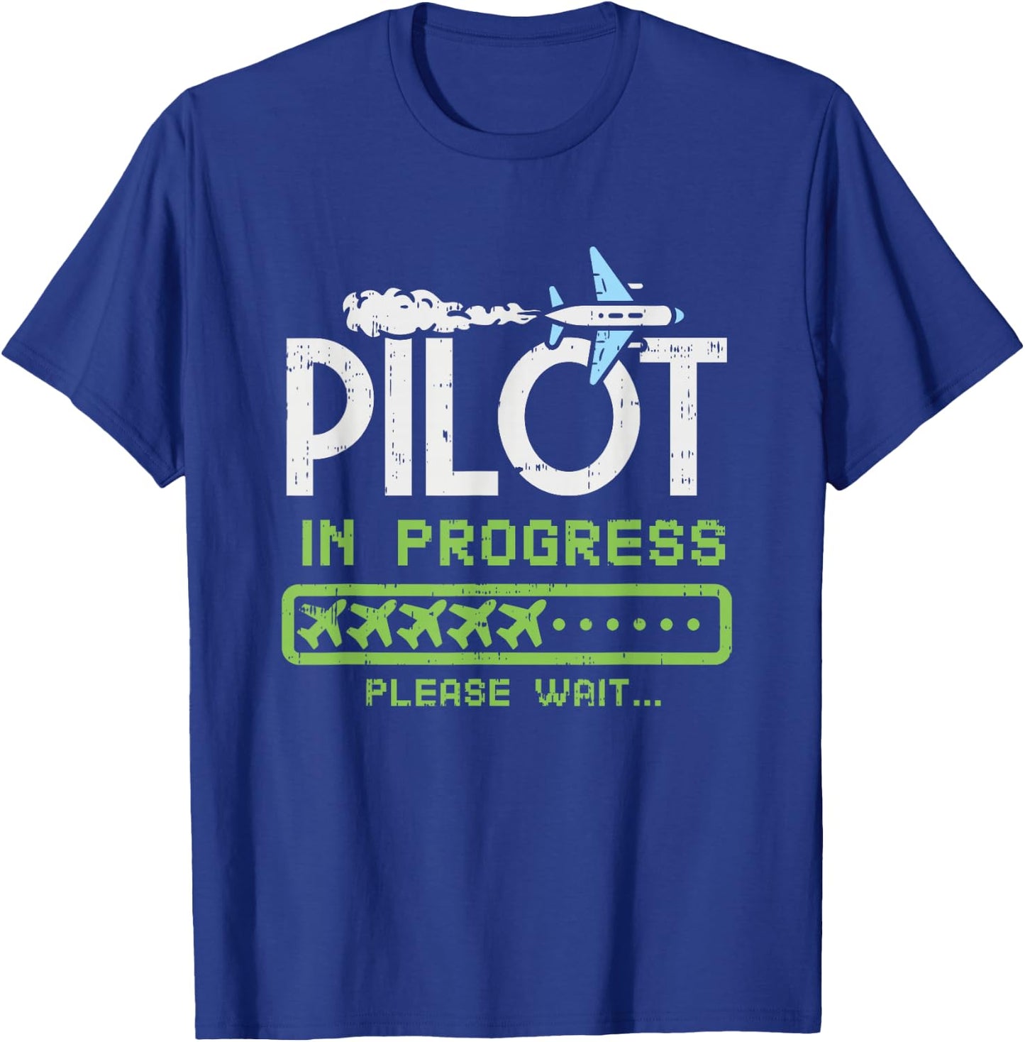 Pilot in Progress, Future Pilot Toy Airplane Lovers T-Shirt - T-Shirt | Royal