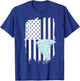 Tornado US Flag Hurricane Storm Tornado Chaser Men Women T-Shirt - T-Shirt | Royal