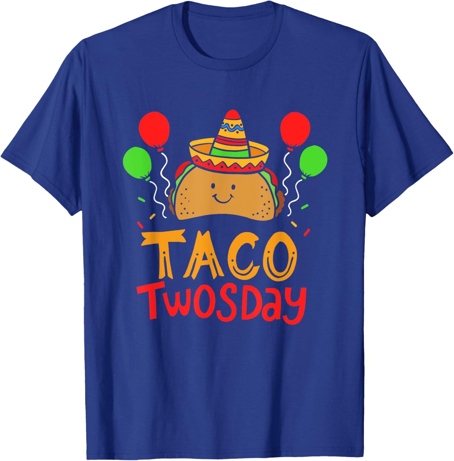 Taco Twosday Cinco De Mayo 2 Year Old Boy Girl Birthday Gift T-Shirt - T-Shirt | Royal
