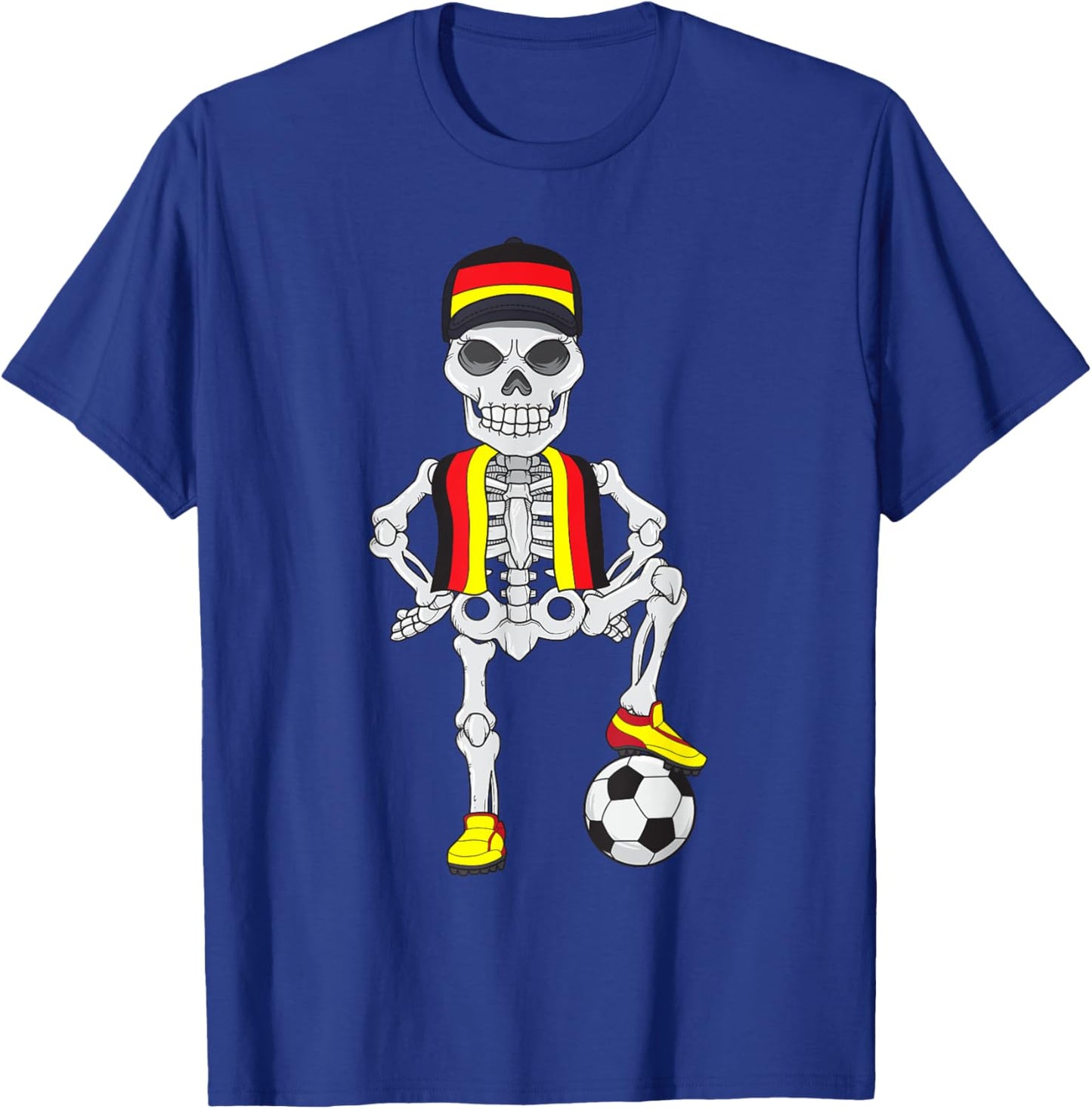 Germany Soccer Skeleton Fan Team T-Shirt - T-Shirt | Royal