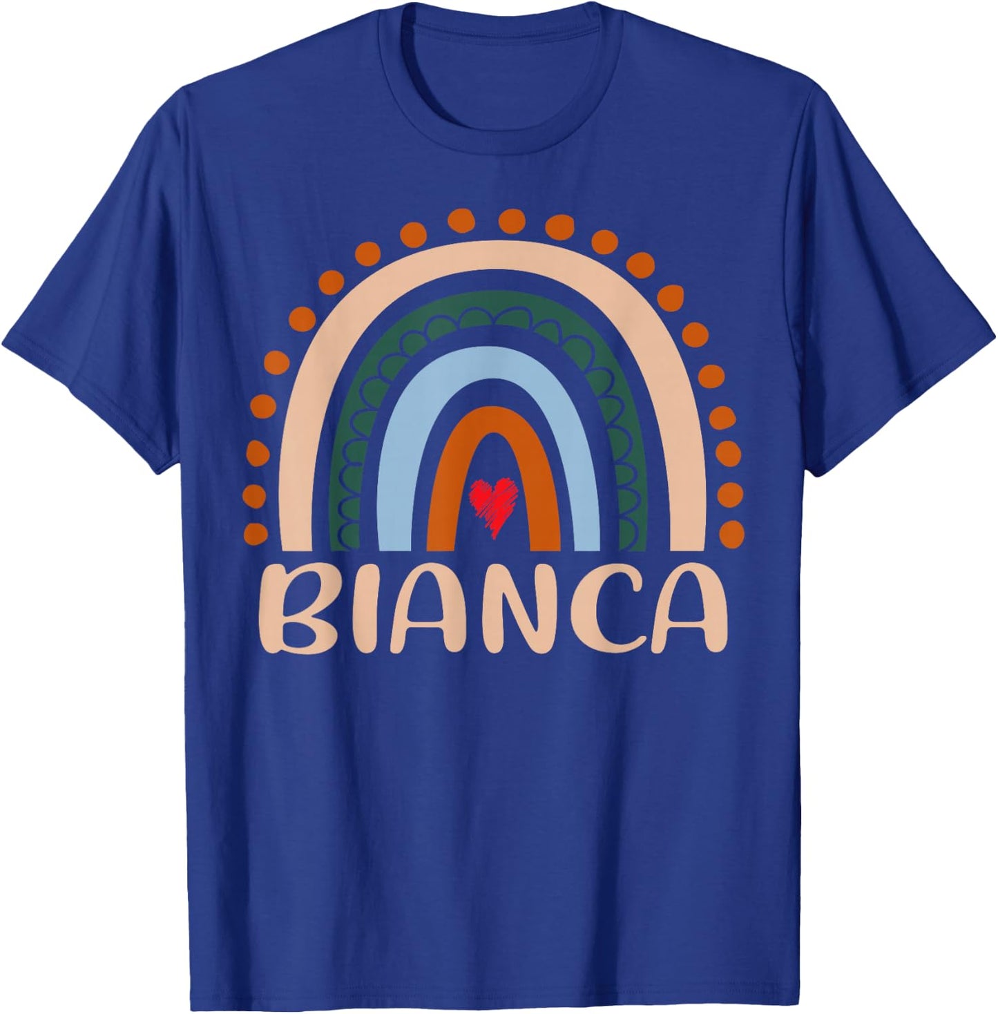 Bianca Name Personalized Funny Women Rainbow Bianca T-Shirt - T-Shirt | Royal