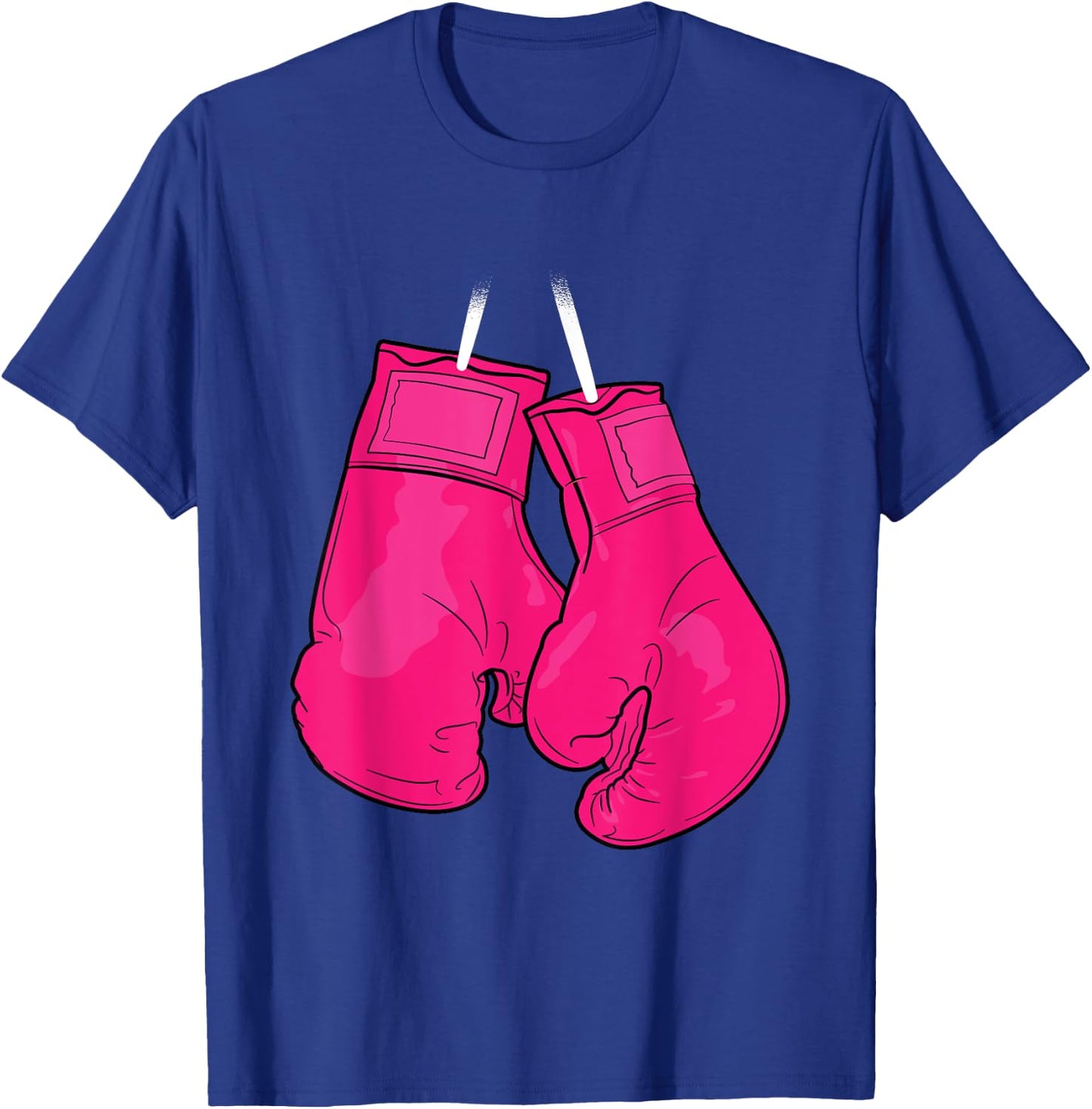 Pink Boxing Gloves Breast Cancer Awareness Cool Warrior T-Shirt - T-Shirt | Royal
