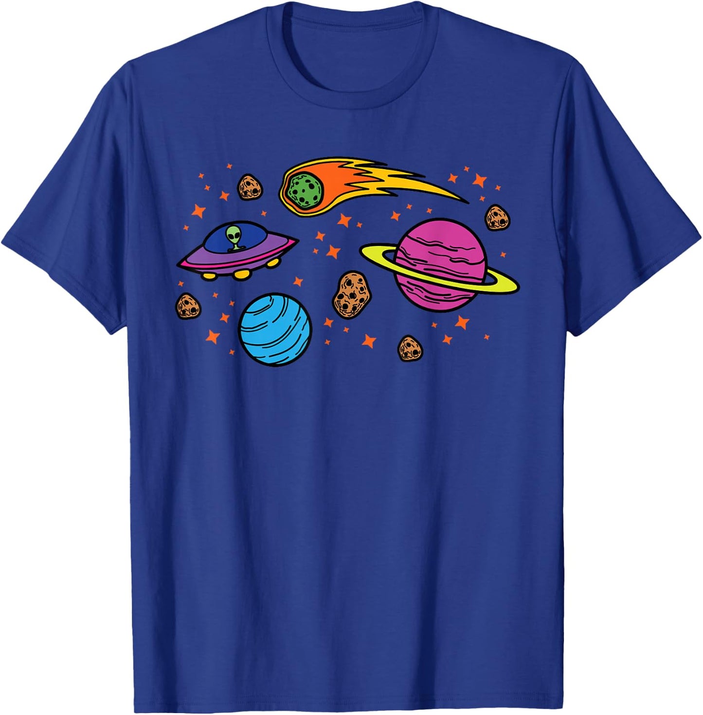 Space Planets Galaxy Universe, Men Women Kids, Funny Space T-Shirt - T-Shirt | Royal